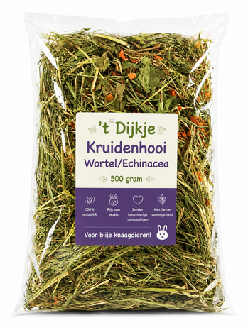 't Dijkje kruidenhooi wortel/echinacea 500gram 