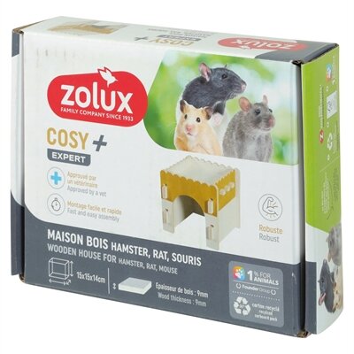 Zolux knaaghuis cosy hamster / rat / muis hout
