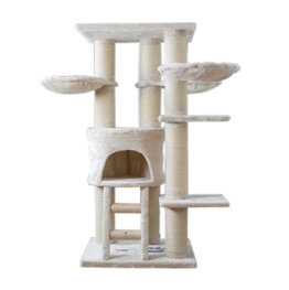 Kattenhuis met krabpaal