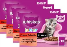 Whiskas multipack pouch junior classic selectie vlees in saus Whiskas multipack pouch junior classic selectie vlees in saus